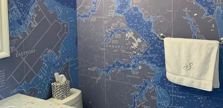 Annapolis MD nautical map wallapper