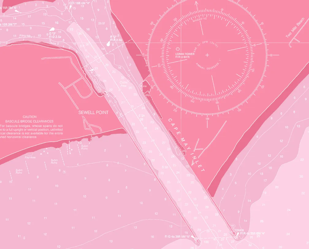 pink black text nautical chart wallapper